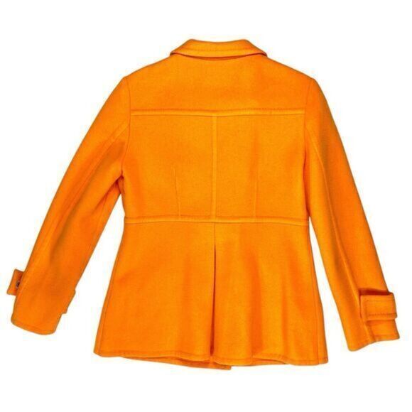 CARLISLE Wool Unlined Double Breasted UNIQUE Pea Coat 8 Chic Modern Preppy Noel - Picture 6 of 16